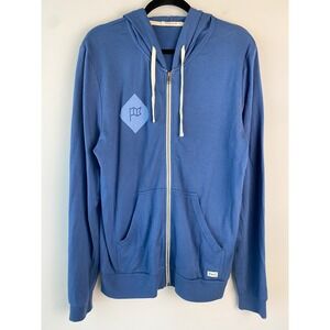 Marine Layer Mens Afternoon Full Zip Hoodie M Blue Graphic Soft Cotton Outdoor‎